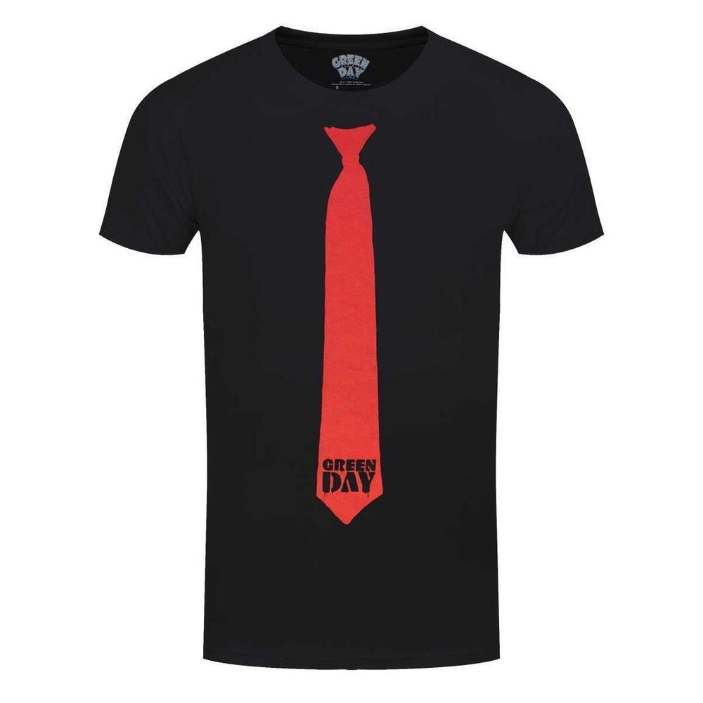 Green Day Tie Mens Black Tshirt